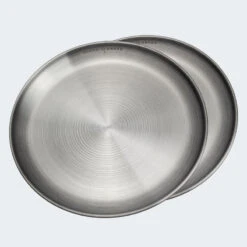 Assiette Plate De Camping | Diamètre Env. 23 Cm | Acier Inox | 2 Assiettes -Offres Camping Boutique assiette plate de camping diametre env 23 cm acier inox 2 assiettes 2