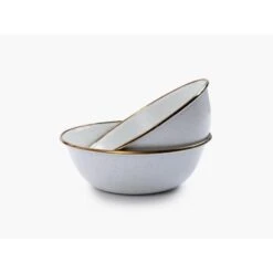 Barebones Bol Enamelé / Bols - 2 Pièces - Coquille D'œuf -Offres Camping Boutique barebones bol enamele bols 2 pieces coquille doeuf 1