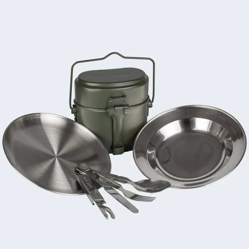 Batterie De Cuisine De Camping, Assiette Plate & Creuse Et Couverts Set 5 Batterie De Cuisine De Camping, Assiette Plate & Creuse Et Couverts Set – Image 3