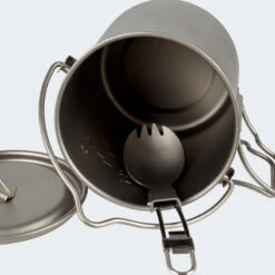 Batterie De Cuisine De Camping Set | Casseroles + Fourchette/Cuillère | Titane 11 Batterie De Cuisine De Camping Set | Casseroles + Fourchette/Cuillère | Titane -Offres Camping Boutique batterie de cuisine de camping set casseroles fourchettecuillere titane 2