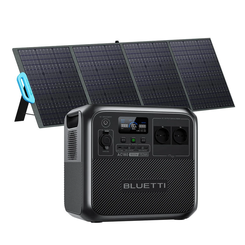 BLUETTI Générateur Électrique Solaire AC180 Avec Panneau Solaire PV200 3 BLUETTI Générateur Électrique Solaire AC180 Avec Panneau Solaire PV200