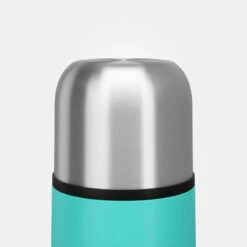 Quechua Bouteille Isotherme Inox 0,4L Avec Gobelet Pour La Randonnée - Turquoise -Offres Camping Boutique bouteille isotherme inox 04l avec gobelet pour la randonnee turquoise 3
