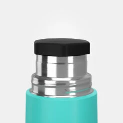 Quechua Bouteille Isotherme Inox 0,4L Avec Gobelet Pour La Randonnée - Turquoise -Offres Camping Boutique bouteille isotherme inox 04l avec gobelet pour la randonnee turquoise 4