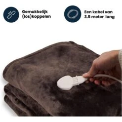 Couverture Électrique Luvego Avec Polaire/Sherpa - Brun Foncé -Offres Camping Boutique couverture electrique luvego avec polairesherpa brun fonce 4