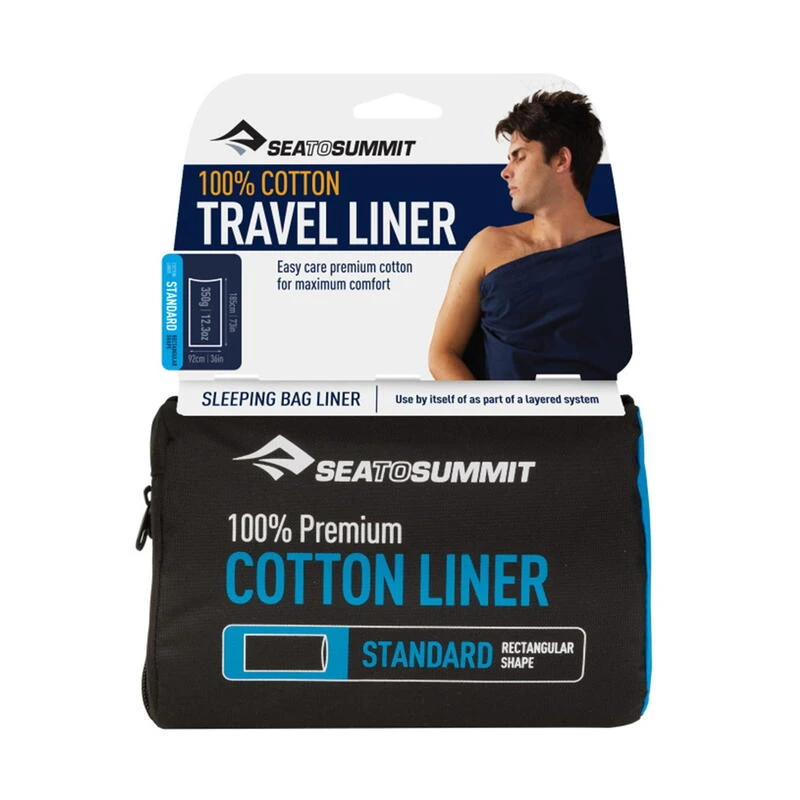 Drap De Sac Sea To Summit Coton Rectangular Navy 4 Drap De Sac Sea To Summit Coton Rectangular Navy – Image 2