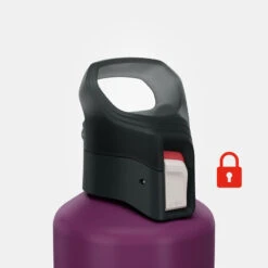 Quechua Gourde Alu 1L Avec Bouchon à Ouverture Rapide Pour La Randonnée - Violet -Offres Camping Boutique gourde alu 1l avec bouchon a ouverture rapide pour la randonnee violet 3