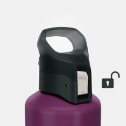 Quechua Gourde Alu 1L Avec Bouchon à Ouverture Rapide Pour La Randonnée - Violet -Offres Camping Boutique gourde alu 1l avec bouchon a ouverture rapide pour la randonnee violet 4