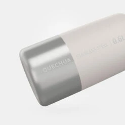 Quechua Gourde Inox 0,6L Avec Bouchon à Vis Pour La Randonnée - Blanc -Offres Camping Boutique gourde inox 06l avec bouchon a vis pour la randonnee blanc 2