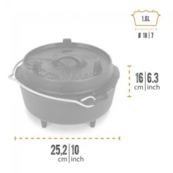 Petromax Dutch Oven FT3-3QT - Avec Pieds -Offres Camping Boutique petromax dutch oven ft3 3qt avec pieds 3