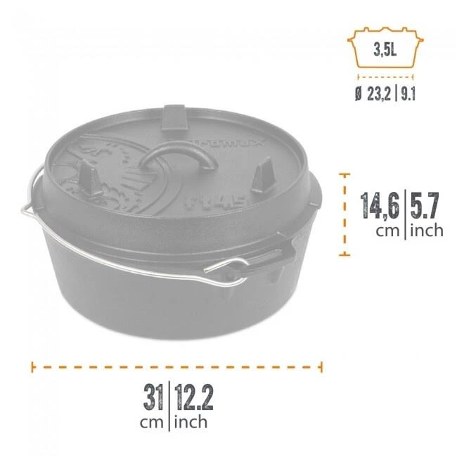 Petromax Dutch Oven FT4.5-4.5QT - Sans Pieds 4 Petromax Dutch Oven FT4.5-4.5QT - Sans Pieds – Image 2