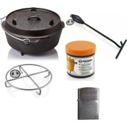 Petromax Dutch Oven FT6-6QT (avec Pieds) Ensemble - PoĂŞle + Conditionneur +