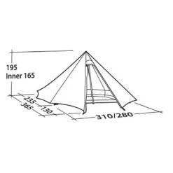 Robens Cône Vert PRS - Tipi Tent Pour Quatre Personnes -Offres Camping Boutique robens cone vert prs tipi tent pour quatre personnes 2