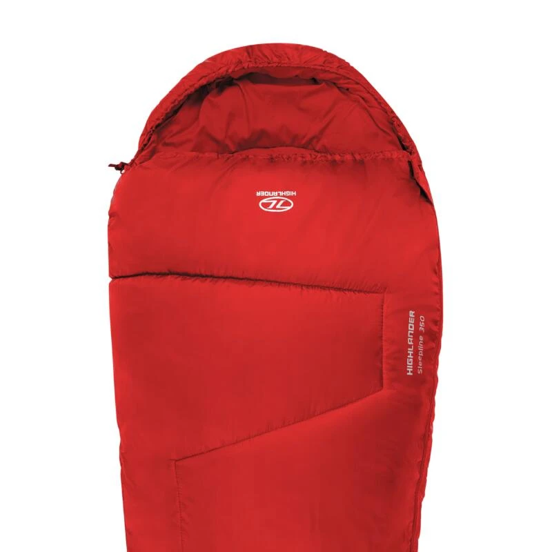 HIGHLANDER Sac De Couchage Sleepline 350 Momie 4°C Rouge 7 HIGHLANDER Sac De Couchage Sleepline 350 Momie 4°C Rouge – Image 5