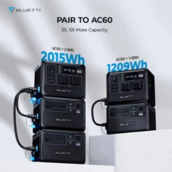 Station Électrique Portable BLUETTI AC60+B80+PV120 Pour Camping -Offres Camping Boutique station electrique portable bluetti ac60b80pv120 pour camping 5