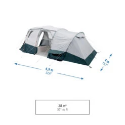 Quechua Tente à Arceaux De Camping - Arpenaz 6.3 F&B - 6 Personnes - 3 Chambres -Offres Camping Boutique tente a arceaux de camping arpenaz 63 f and b 6 personnes 3 chambres 2