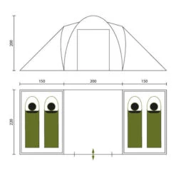 Tente Dôme Hammerfest 4 Sleeper Protect - Sol Cousu - 4 Pers - 2 Cabines Noires -Offres Camping Boutique tente dome hammerfest 4 sleeper protect sol cousu 4 pers 2 cabines noires 6