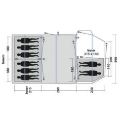 Tente Gonflable Outwell Knightdale 8PA -Offres Camping Boutique tente gonflable outwell knightdale 8pa 2