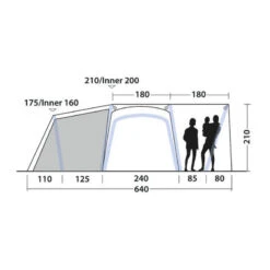 Tente Gonflable Outwell Oakdale 5PA -Offres Camping Boutique tente gonflable outwell oakdale 5pa 3